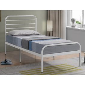 Bolonia Fém Egyszemélyes Ágy Fehér 90x200