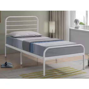 Bolonia Fém Egyszemélyes Ágy Fehér 90x200
