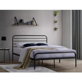 Bolonia Modern Fém Ágy Fekete 140x200