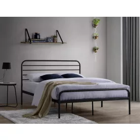 Bolonia Modern Fém Ágy Fekete 140x200