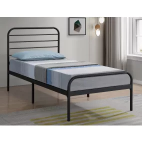 Bologna Fém Egyszemélyes Ágy Fekete 90x200