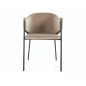 Bono Velvet Bézs Bársony Étkezőszék Fekete Fém Vázzal