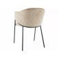 Bono Velvet Bézs Bársony Étkezőszék Fekete Fém Vázzal