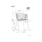 Bono Velvet Bézs Bársony Étkezőszék Fekete Fém Vázzal