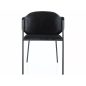 Bono Velvet Fekete Bársony Étkezőszék Matt Fém Vázzal