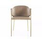 Bono Velvet Bézs Bársony Étkezőszék Arany Fém Vázzal