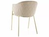 Bono Velvet Bézs Bársony Étkezőszék Arany Fém Vázzal