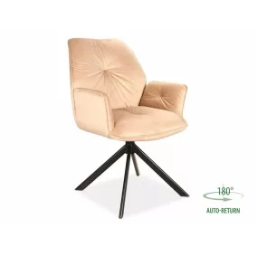 Boogie II Bézs Bársony Forgószék Karfával