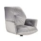 Boogie II Velvet Forgó Bársony Szék Szürke Karfás