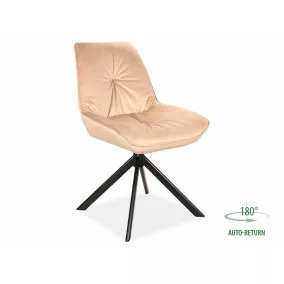 Boogie I Bársony Forgószék Bézs Fekete Vázzal