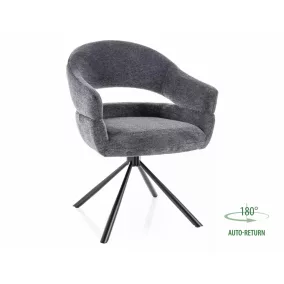   Borgo Raven Forgó Étkezőszék Sötétszürke Szövet Kárpittal