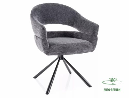 Borgo Raven Forgó Étkezőszék Sötétszürke Szövet Kárpittal