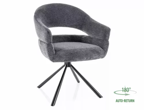 Borgo Raven Forgó Étkezőszék Sötétszürke Szövet Kárpittal