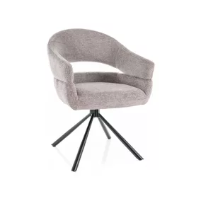   Borgo Raven Forgó Étkezőszék Szürke Szövet Fekete Vázzal