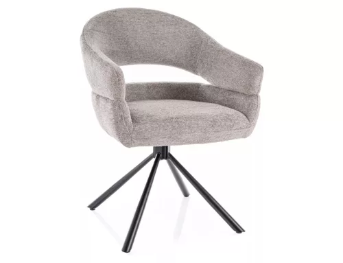Borgo Raven Forgó Étkezőszék Szürke Szövet Fekete Vázzal