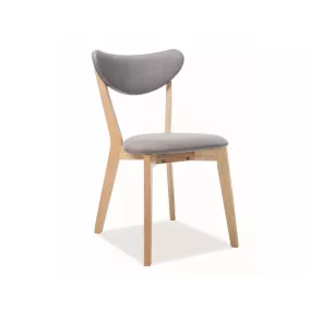 Brando Skandináv Szövet Szék Tölgy Szürke Ergonomikus