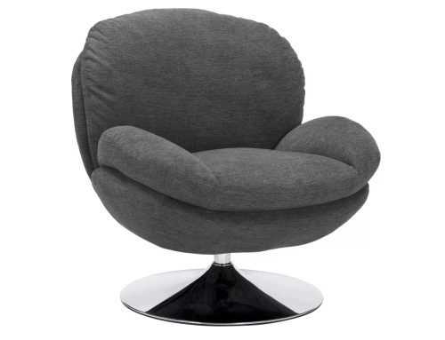 Brigitte Króm Forgó Fotel Brego Szövet Sötétszürke