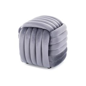 Bruni Velvet Szürke Bársony Puff Dekorációs Párna