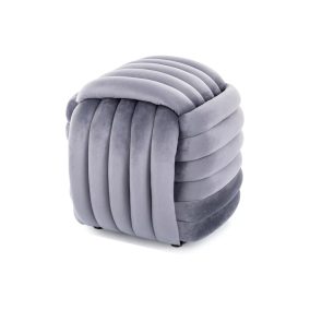 Bruni Velvet Szürke Bársony Puff Dekorációs Párna