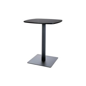 BT001 Négyzetes Matt Fekete MDF Bárasztal Fém Lábbal