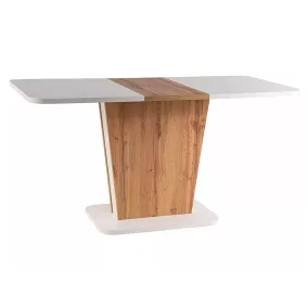   Calipso Kihúzható Étkezőasztal Matt Fehér-Wotan Tölgy Laminált