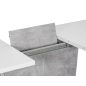   Calipso Kihúzható Étkezőasztal Matt Fehér-Beton Laminált 110/145