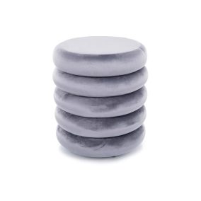 Calvi Velvet Tárolós Puff Szürke Bársony