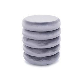 Calvi Velvet Tárolós Puff Szürke Bársony