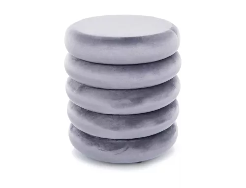 Calvi Velvet Tárolós Puff Szürke Bársony