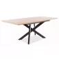Capitol Kinyitható Tölgy Étkezőasztal Fekete X-lábakkal