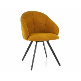   Capri Vardo Forgó Étkezőszék Curry Szövet Fekete Vázzal