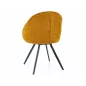   Capri Vardo Forgó Étkezőszék Curry Szövet Fekete Vázzal