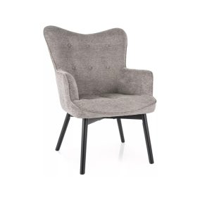 Carmen Raven Kárpitozott Fotel Szürke Fa Vázzal