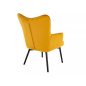 Carmen Velvet Bársony Fotel Curry Fekete Fa Vázzal