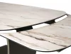 Casablanca Ceramic bővíthető étkezőasztal edzett üveg és kerámia lappal bézs réz