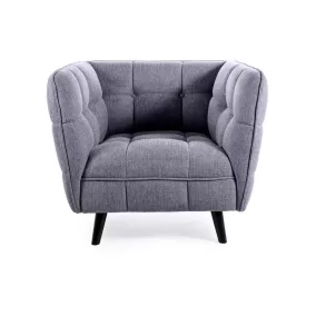 Castello Brego Elegáns Fotel Fa Sötétszürke Kárpitozott
