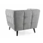   Castello Brego Elegáns Fotel Szürke Szövet Wenge Lábakkal Steppelt