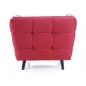 Castello Velvet Bordó Bársony Fotel Wenge Lábakkal