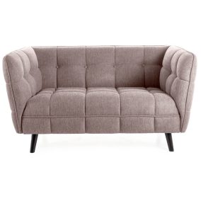   Castello Brego Kétszemélyes Bézs Szövet Kanapé Wenge Lábakkal