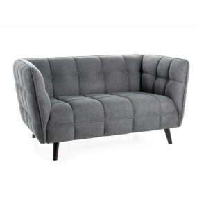  Castello Brego Kétszemélyes Kárpitozott Kanapé Sötétszürke