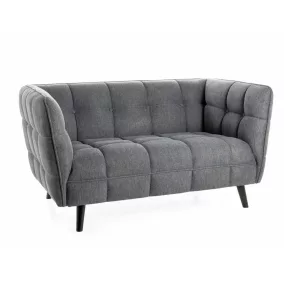   Castello Brego Kétszemélyes Kárpitozott Kanapé Sötétszürke