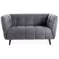   Castello Brego Kétszemélyes Kárpitozott Kanapé Sötétszürke