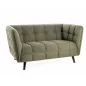   Castello Brego Kétszemélyes Olívazöld Szövet Kanapé Wenge Lábakkal
