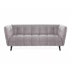   Castello Brego Háromszemélyes Bézs Szövet Kanapé Wenge Lábakkal