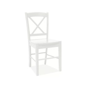 CD-56 Klasszikus Fa Étkezőszék Fehér X-háttámlával