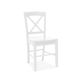 CD-56 Klasszikus Fa Étkezőszék Fehér X-háttámlával