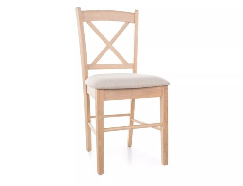 CD-56 Kaucsukfa Étkezőszék Világos Bézs Kárpittal