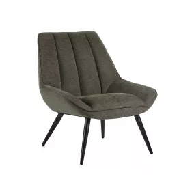   Cella Brego Olívazöld Kárpitozott Fotel Fekete Fém Lábakkal