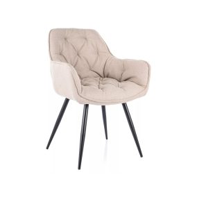   Cherry Bjorn Steppelt Étkezőszék Világos Bézs Fém Vázzal