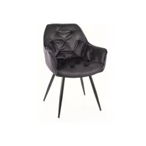   Cherry Monolith Bársony Étkezőszék Szürke Hidrofób Kárpittal